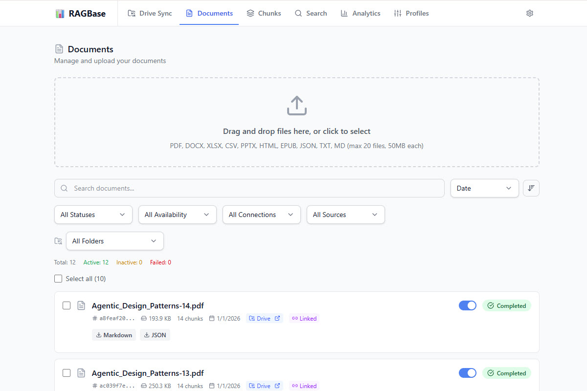 RAGBase Dashboard 1